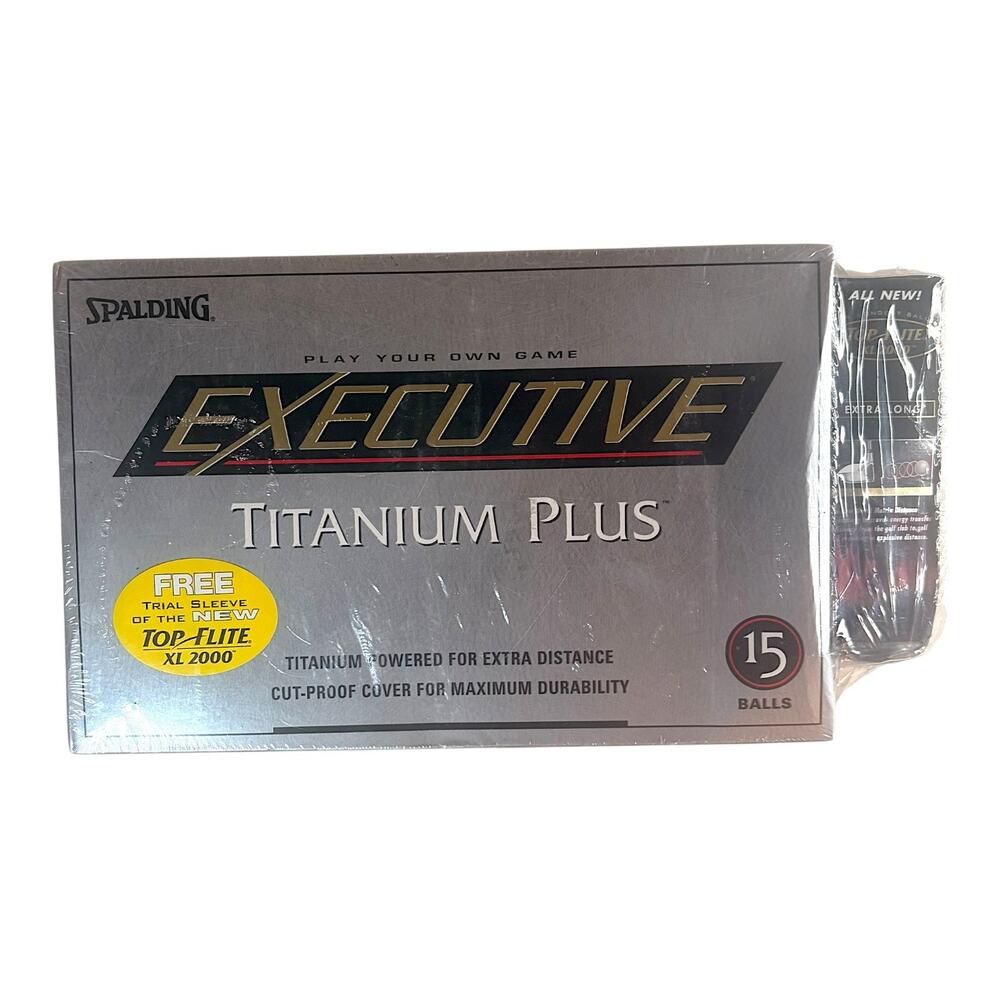 SEALED 1999 Spalding Executive Titanium Plus Golf Balls White 15 Pack BRAND NEW